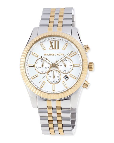 michael kors lexington watch silver womens